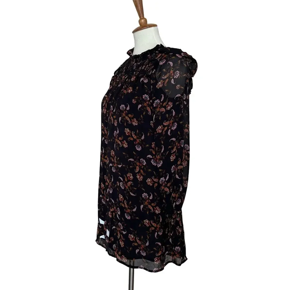 Sanctuary Brown Floral Babydoll Mini Dress Size 6 Cottagecore Fall Country $149 - Picture 6 of 9